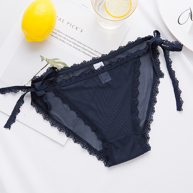 Set 5 quần lót nữ thắt dây lưng viền ren sexy kháng khuẩn QLN63