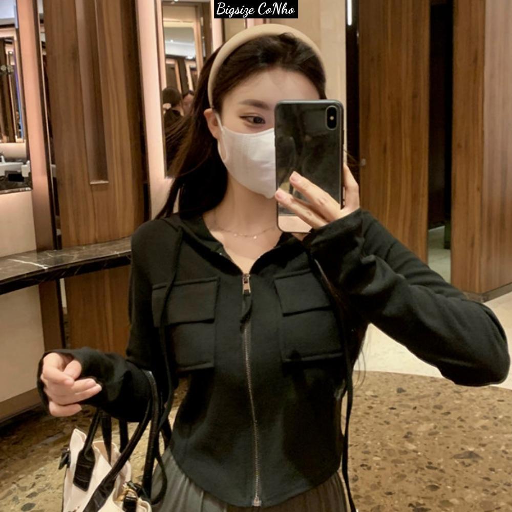 Áo khoác bigsize nữ thun gân cao cấp, Áo khoác ngoài nữ giành cho nàng Chuppy 58-95kg BIGSIZE CÔ NHỎ G18