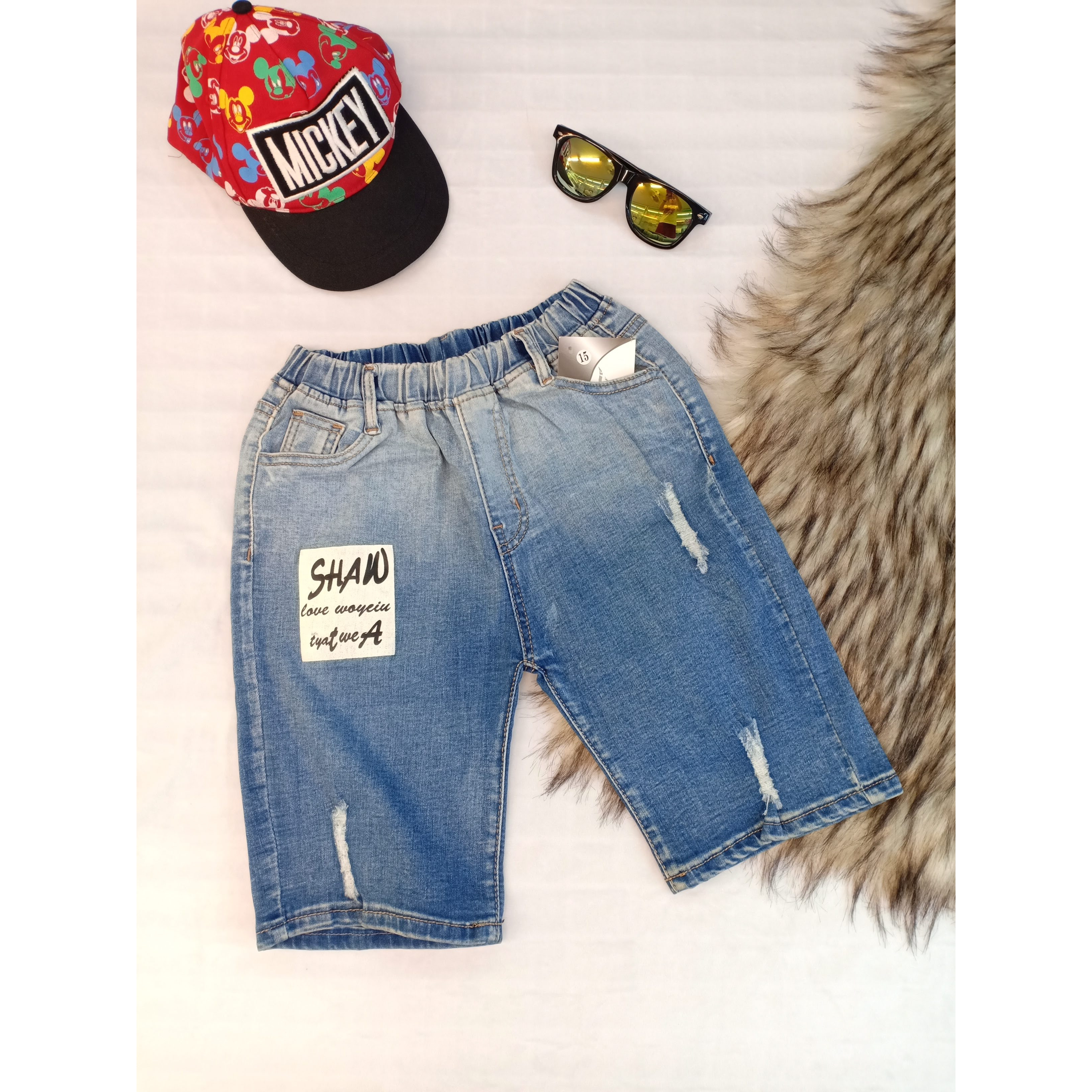 Quần Jeans Hot Boy chữ  SHAW cao cấp (Đại)