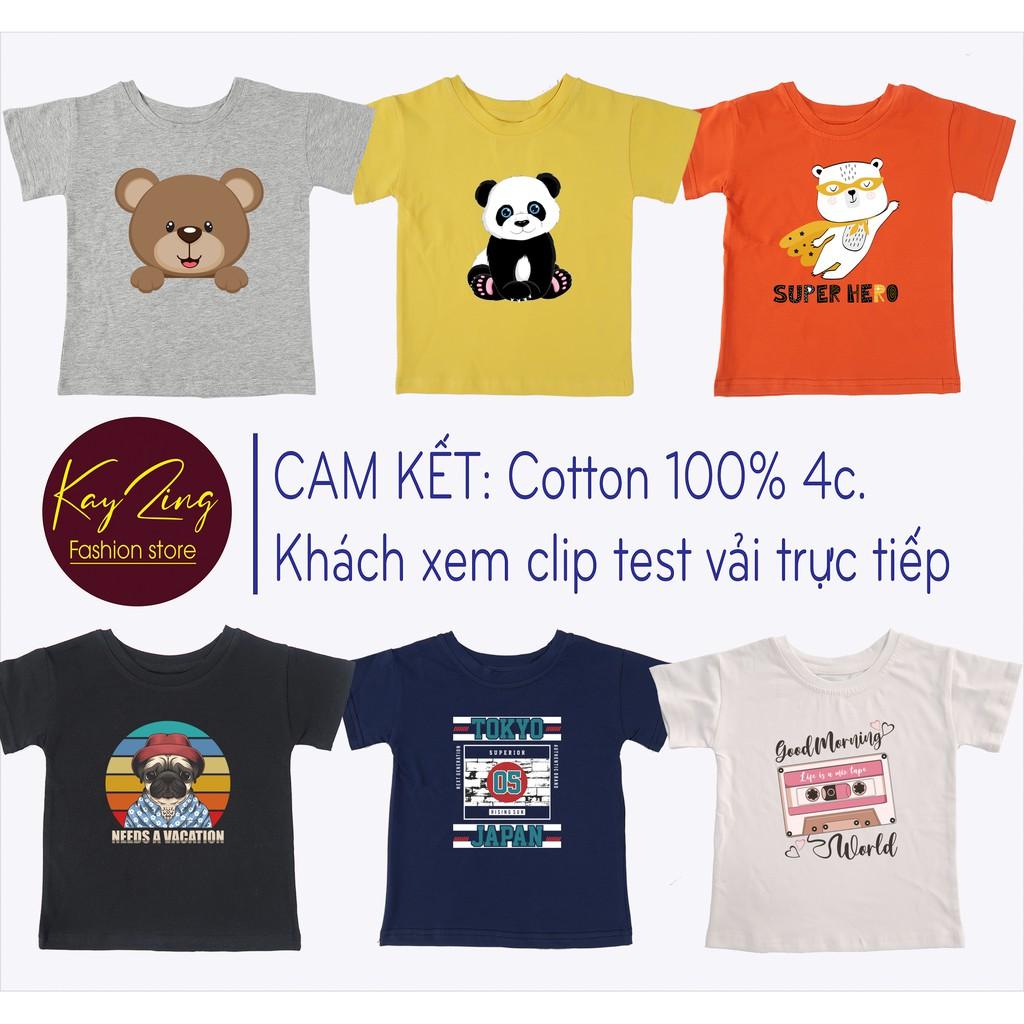 Áo Phông - Áo thun Bé Trai KAYZING Cotton 100% 4Chiều Thoáng Mát 1T-8T: Mã 002