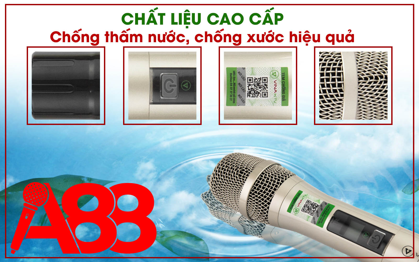 Tay micro VinaKTV USS 900 - Hàng Chính Hãng