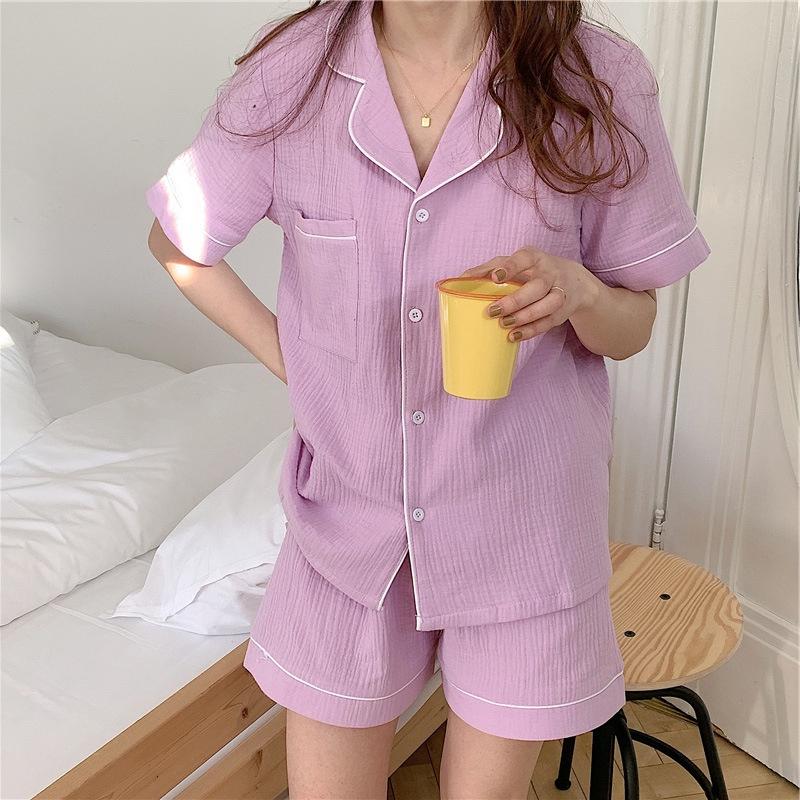 Bộ ngủ nữ, đồ bộ pijama nữ thời trang chất liệu xốp nhún mềm mại thoáng mát cộc tay độc lạ hot nhất 2022 BNN001