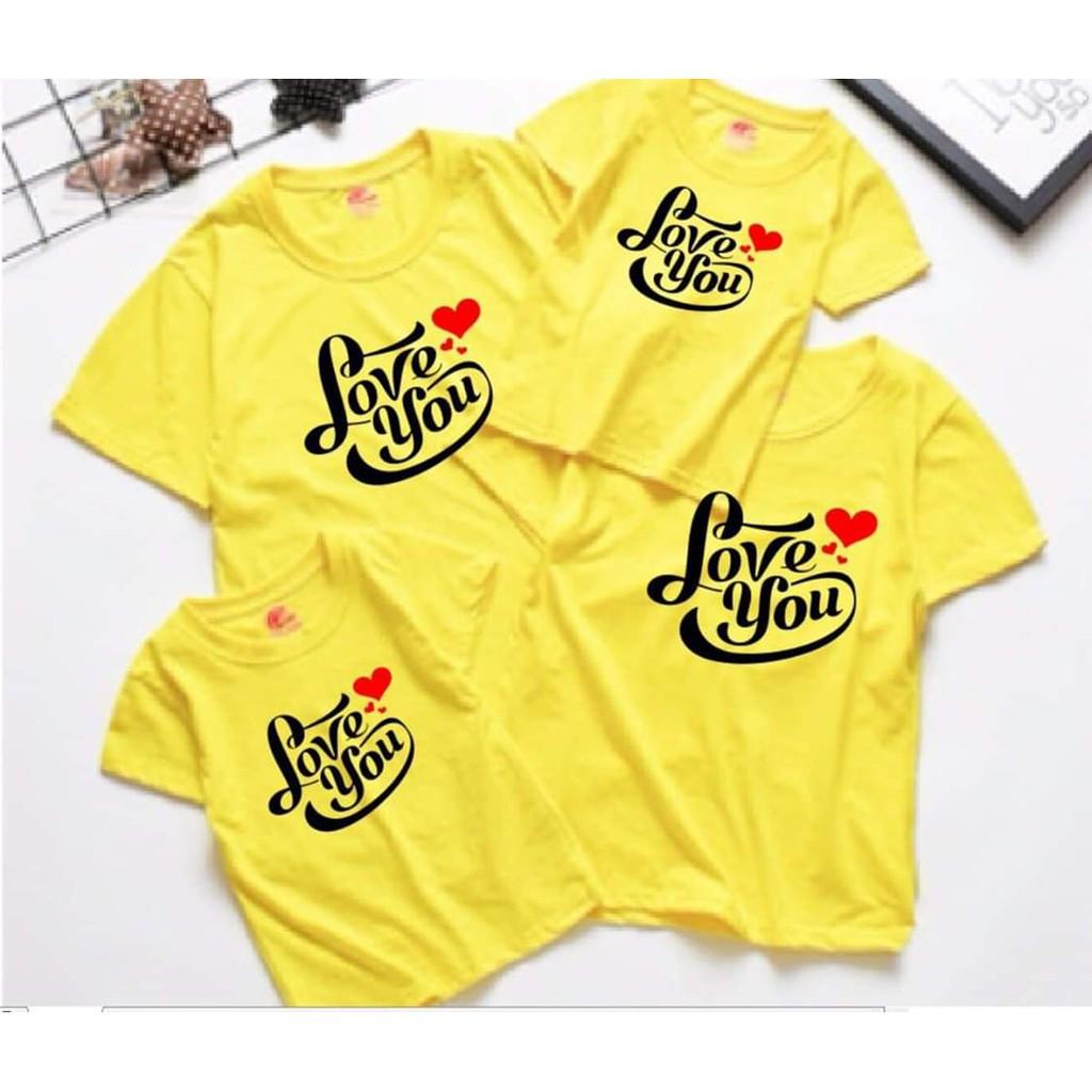ÁO THUN , ÁO PHONG NHÓM, LỚP, ÁO GIA ĐÌNH - LOVE YOU {full size
