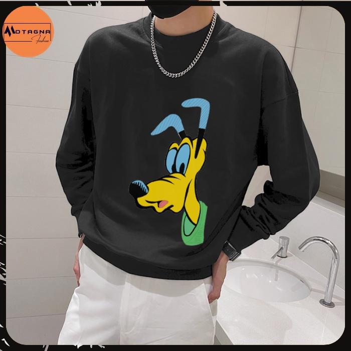 Áo nỉ nam dáng ôm, Áo sweater chất đẹp kiểu dáng ôm Hàn Quốc in Cún hoạt hình mã NZ633