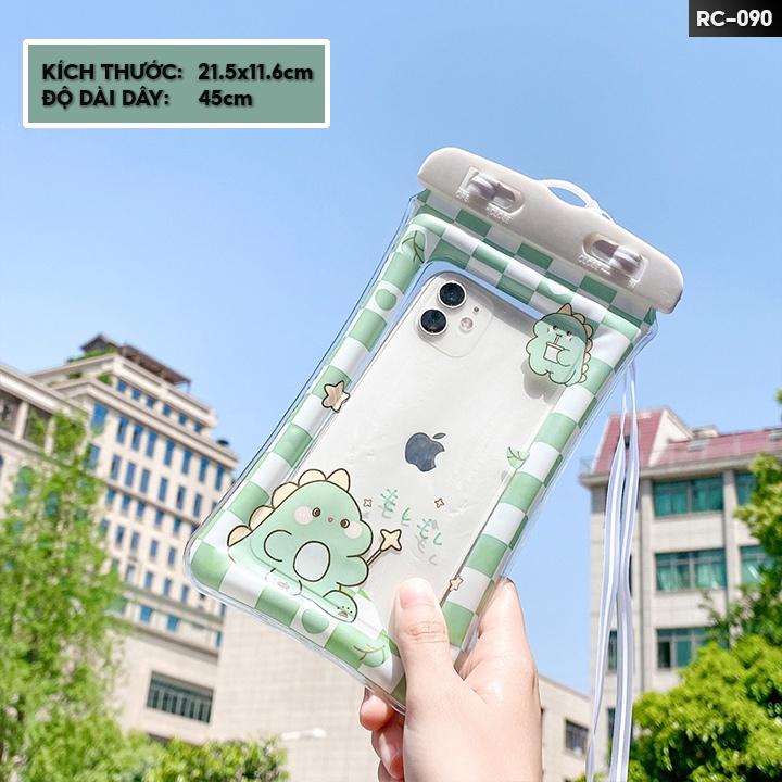Túi Chống Nước Điện Thoại Có Phao Nổi Đeo Đi Dạo Biển Dạo Phố Dây Đeo Thu Rút Tiện Lợi RC-090