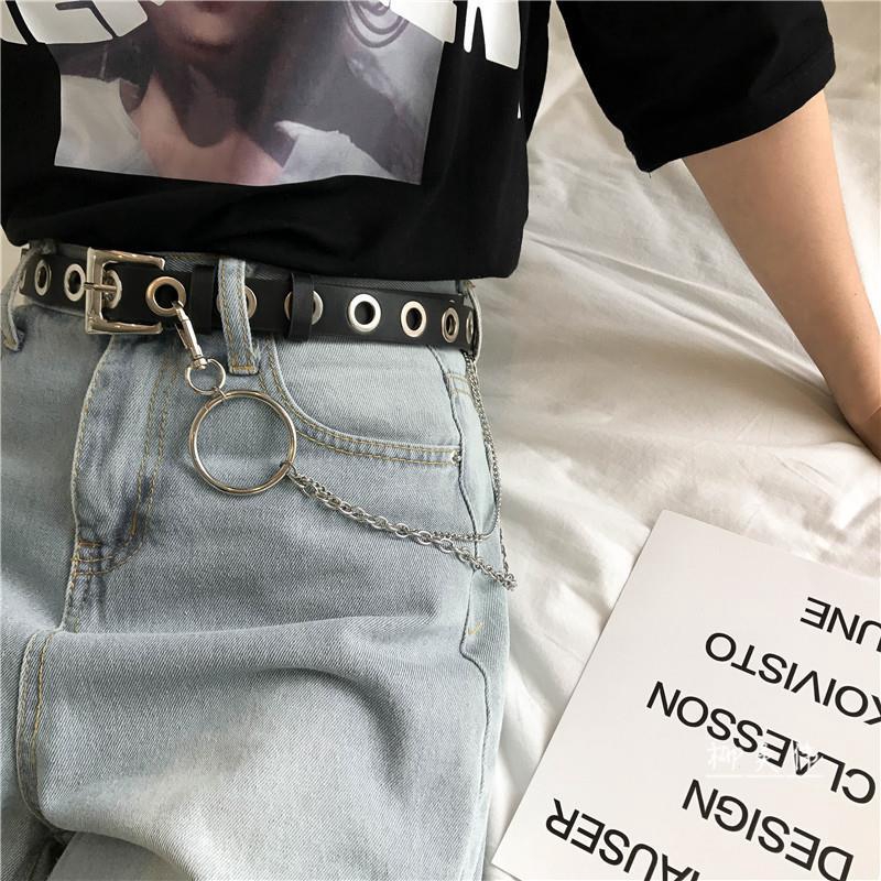 Dây xích đeo quần basic mix vòng tròn phụ kiện unisex