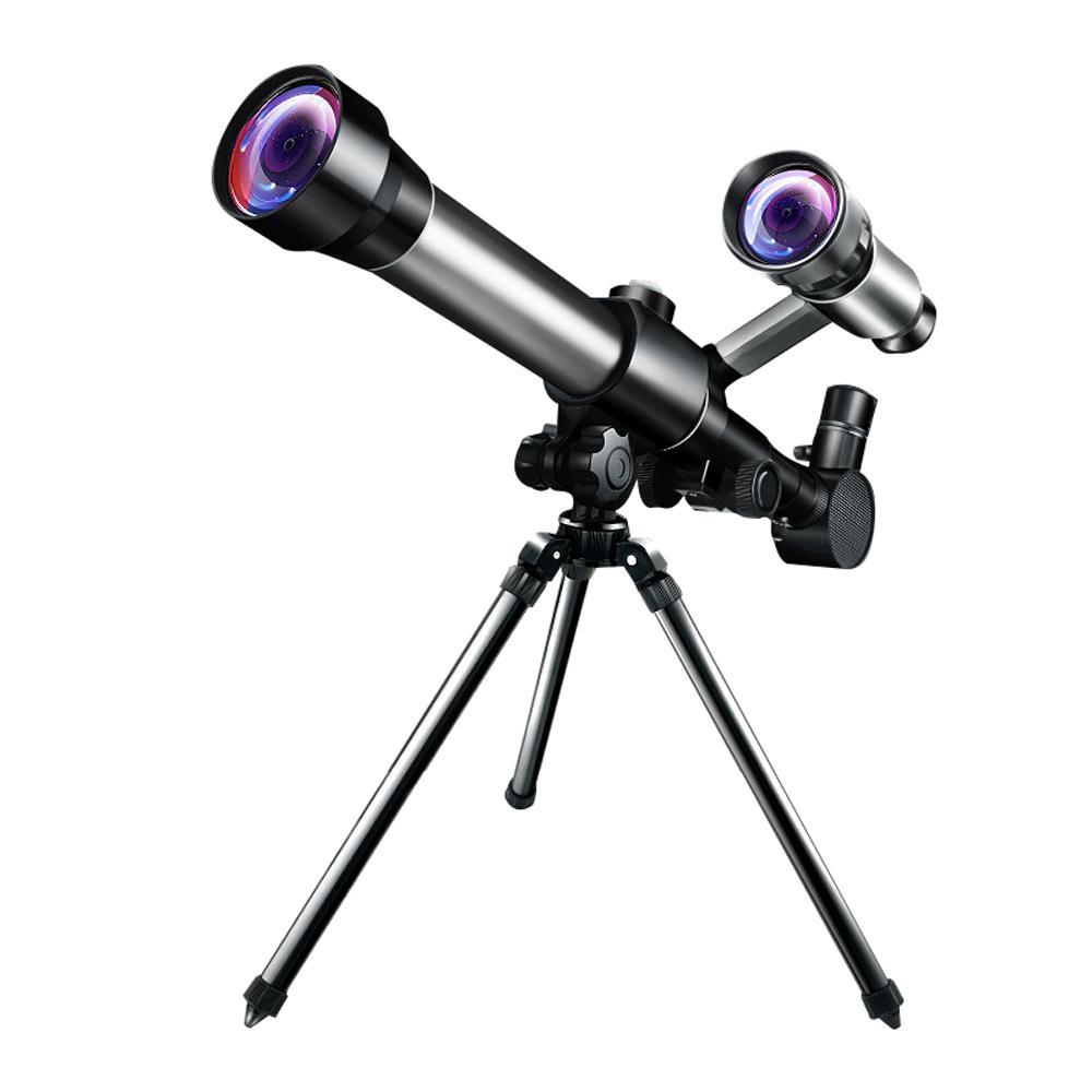 Outdoor Telescope High Clear Astronomical Refracting Telescope Science Teaching Toy with 20X 30X 40X Magnification Eyepieces Tripod for Kids Children Beginners