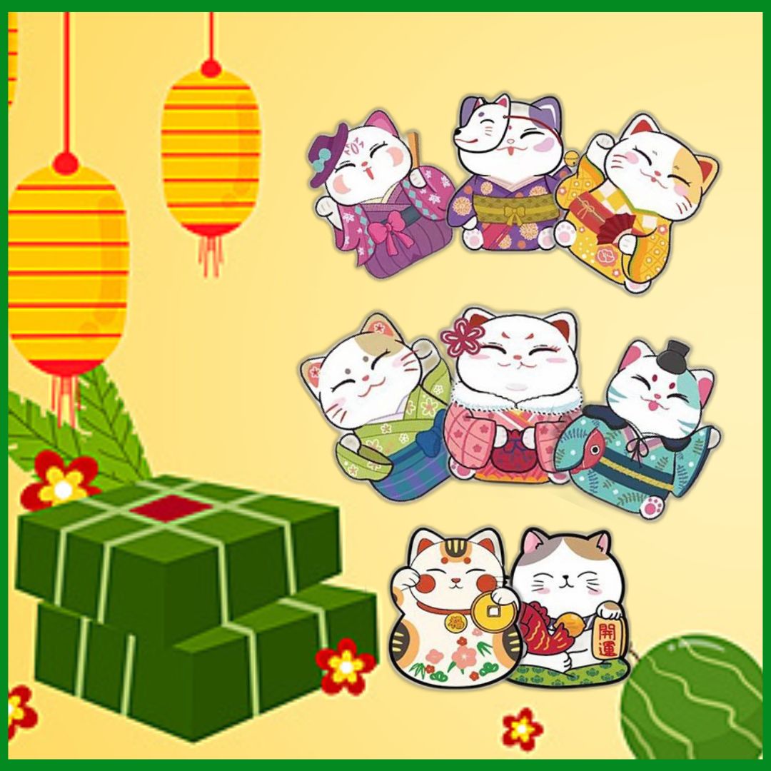 5 Bao lì xì chibi năm mới Tết Quý Mão 2023, bao lì may mắn, tài lộc (Mẫu ngẫu nhiên)