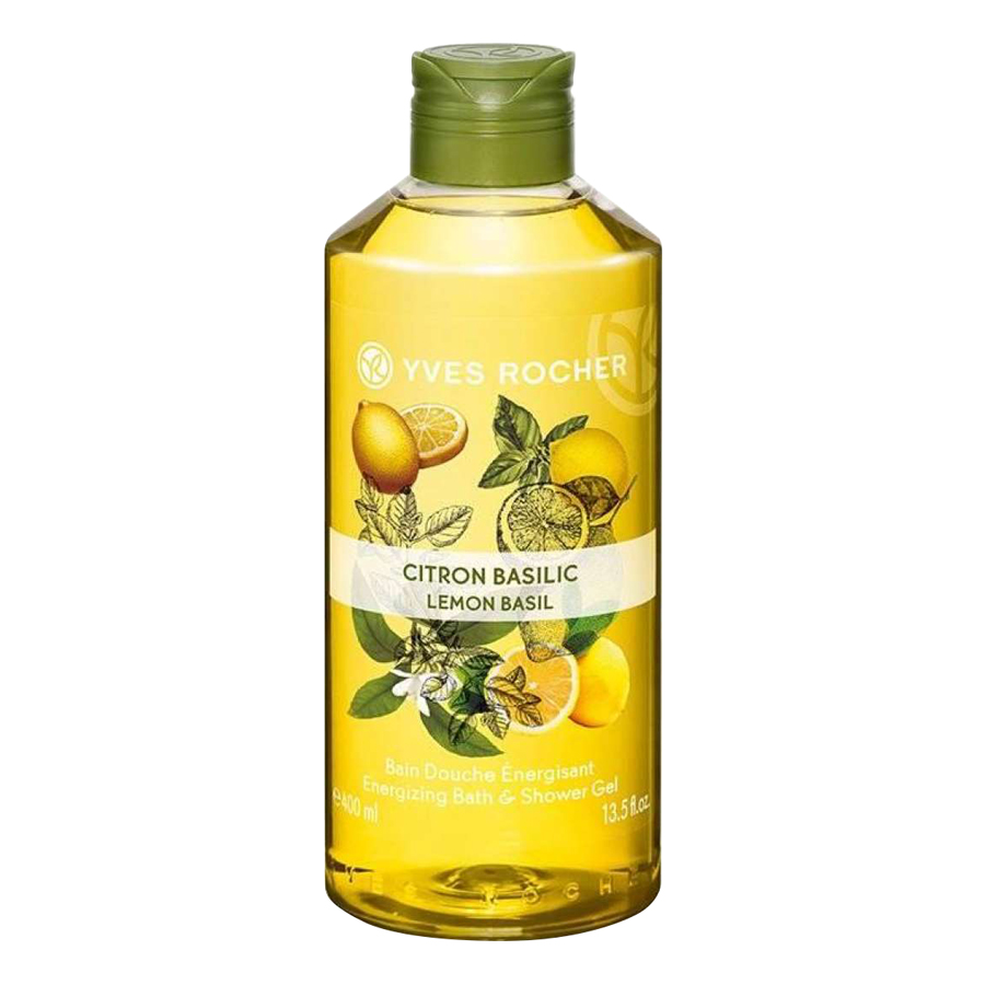 Gel Tắm Hương Chanh Và Húng Quế Yves Rocher Lemon Basil Energizing Bath &amp; Shower Gel 400ml