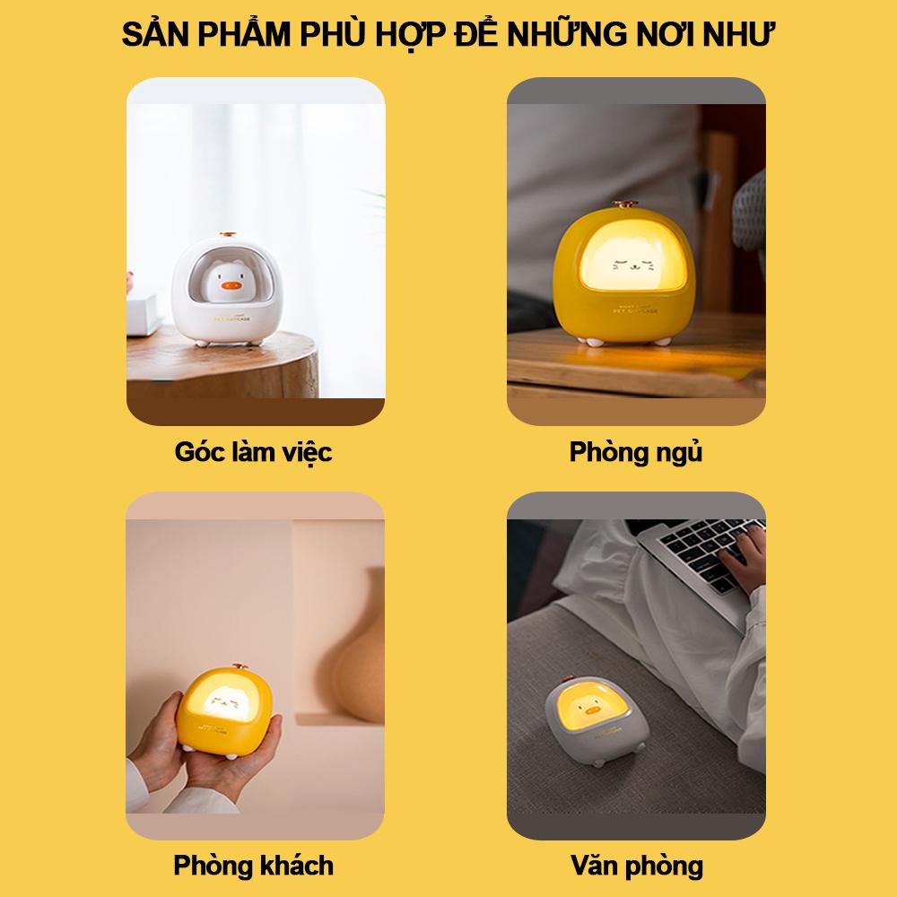 Đèn ngủ decor hình thú cưng M1148, đèn trang trí phòng ngủ dễ thương cho bé cổng sạc USB công suất 3W-K1837