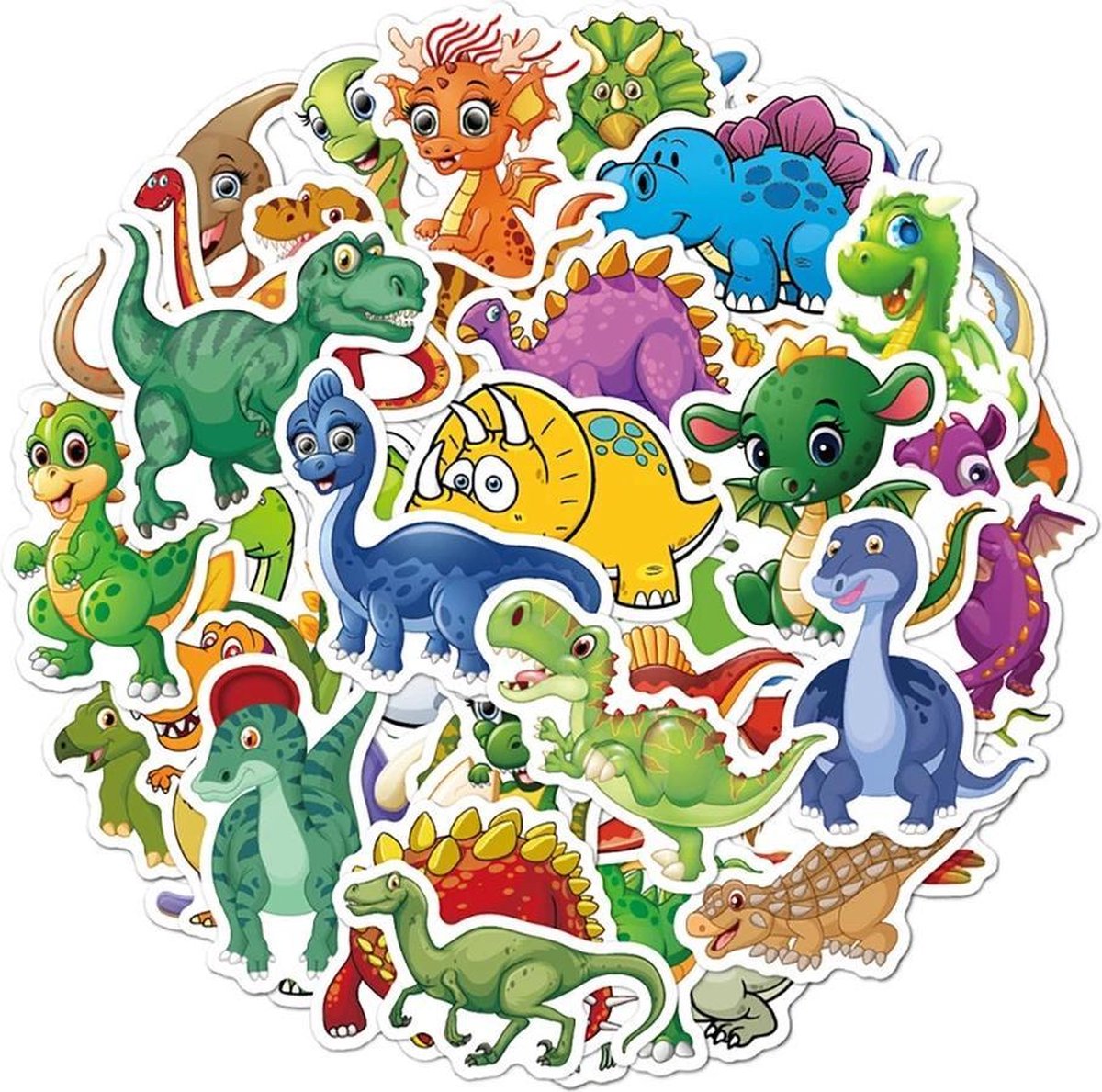 Set 30-60 Dino Stickers-Dinosaur stickers