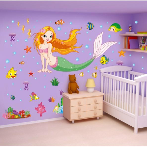 Decal trang trí Nàng Tiên Cá