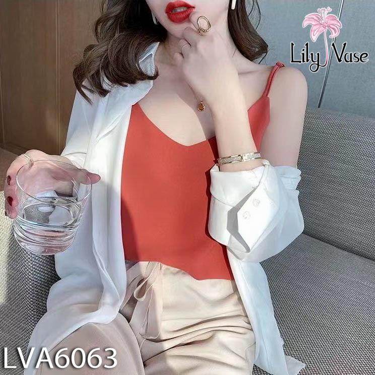 Áo 2 dây trơn basic dáng suông chất vải lụa trượt mềm mượt nhẹ mát cho ngày hè Lily Vase