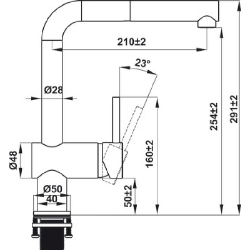 Vòi rửa chén Hafele HT21-CH1P254 577.55.200 - Hàng Chính Hãng