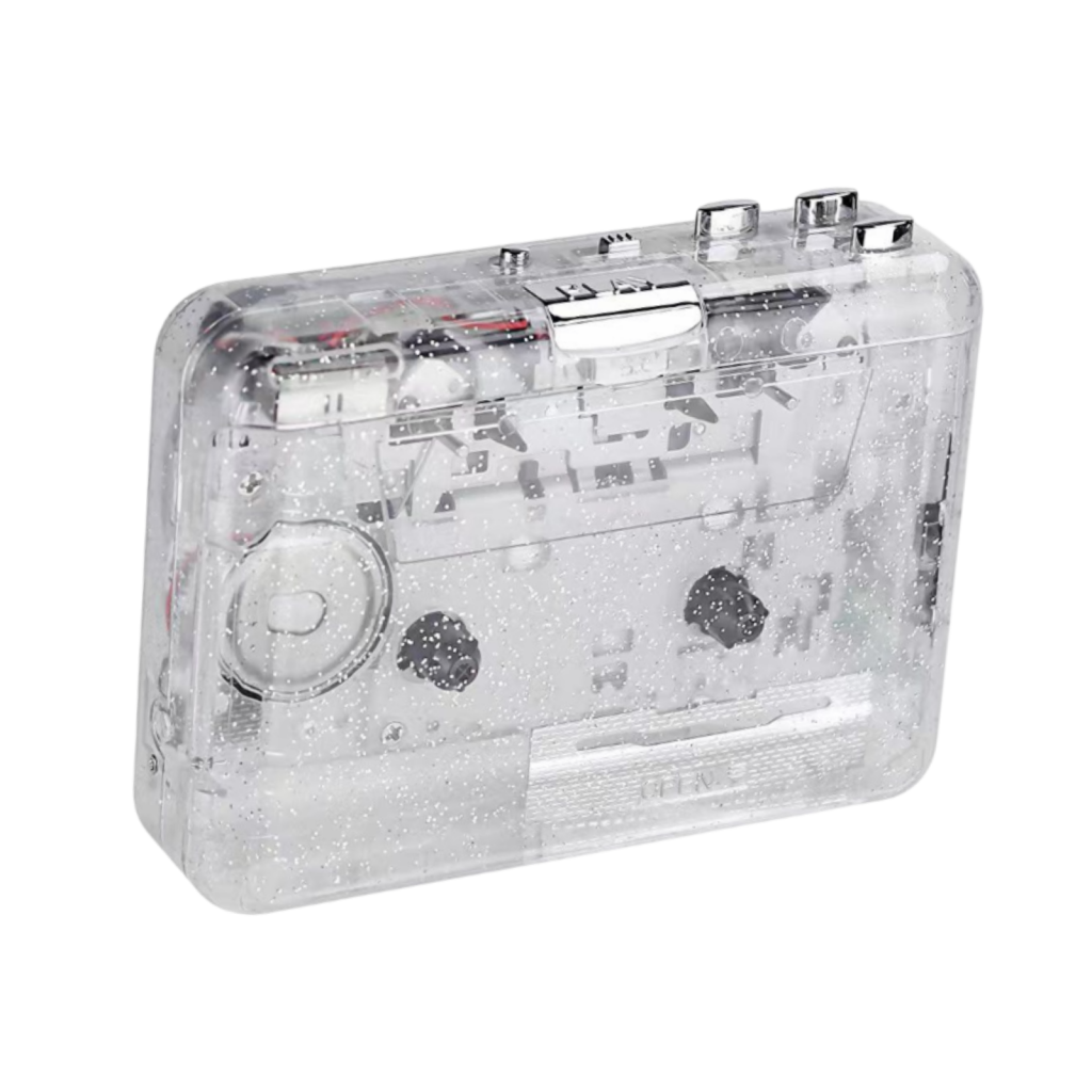 Transparent Cassette Player Cassette to MP3 Converter for Entertainment  Compact  Compact Vintage Cassette Tape Player