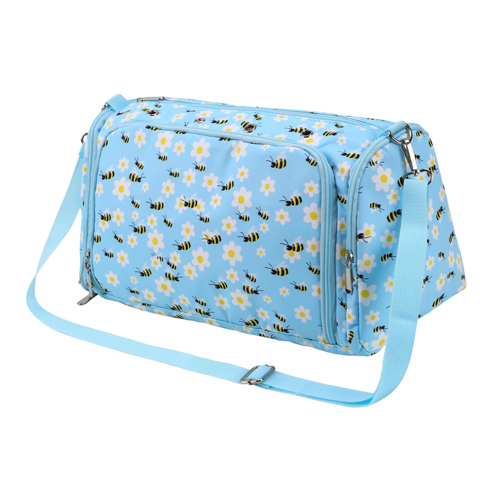 Yarn Case Knitting Tote Knitting Bag Zippered Lightweight Large Capacity Small Carrying Case Travel Multipockets Organizer Storage Tote