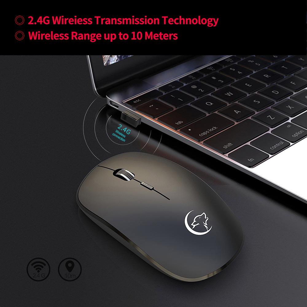 Chuột không dây YWYT G834 2.4G chơi game/văn phòng tiện dụng với 3 đầu thu USB DPI có thể điều chỉnh cho máy tính xách tay