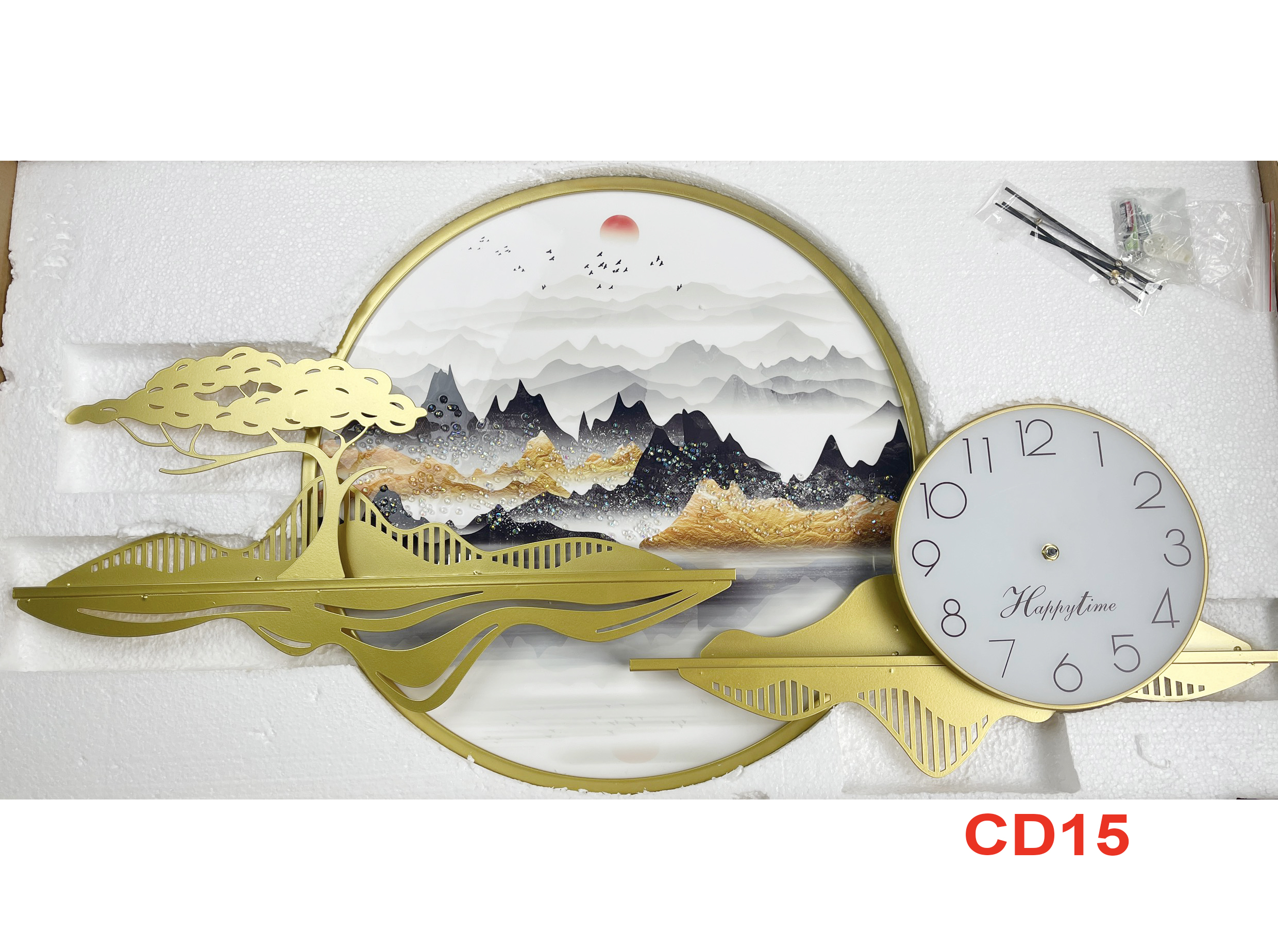 Đồng hồ treo tường trang trí decor CD15 kích thước 100 x 65 cm
