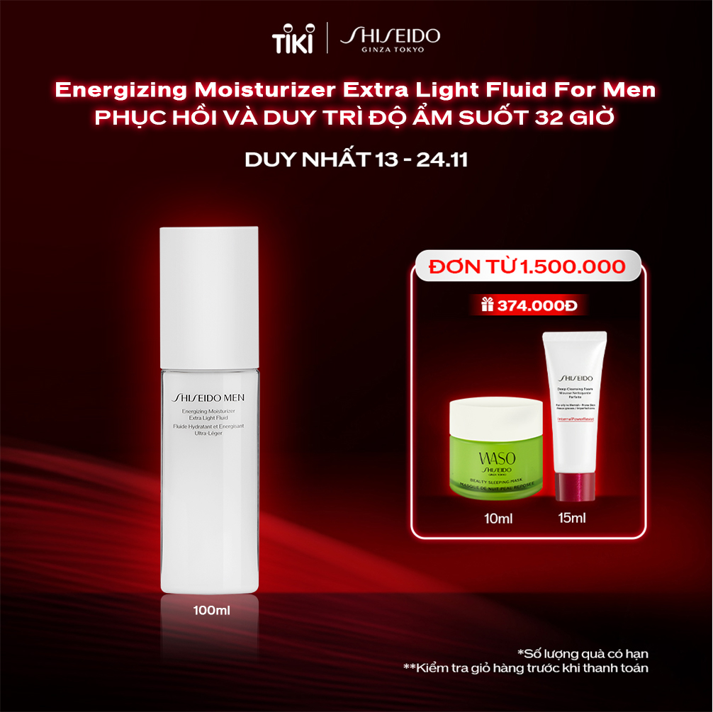 Sữa dưỡng da Shiseido Men Energizing Moisturizer Extra Light Fluid 100ml