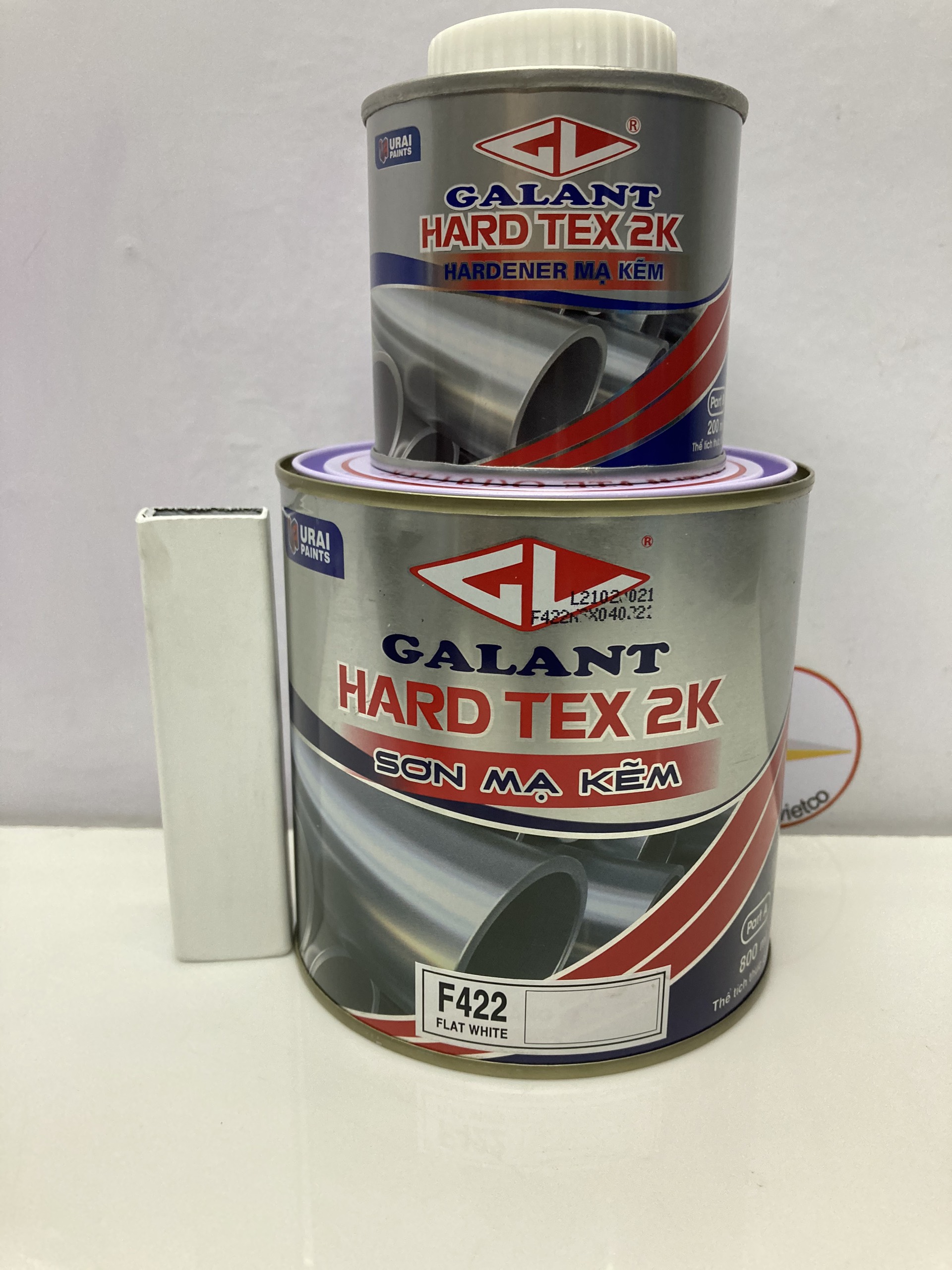 SƠN SẮT KẼM GALANT HARD TEX 2K TRẮNG MỜ F422_Bộ 1L