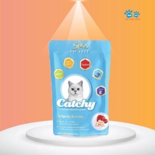 Pate Catchy 5plus dành cho mèo cưng dạng gói 70g nhiều vị