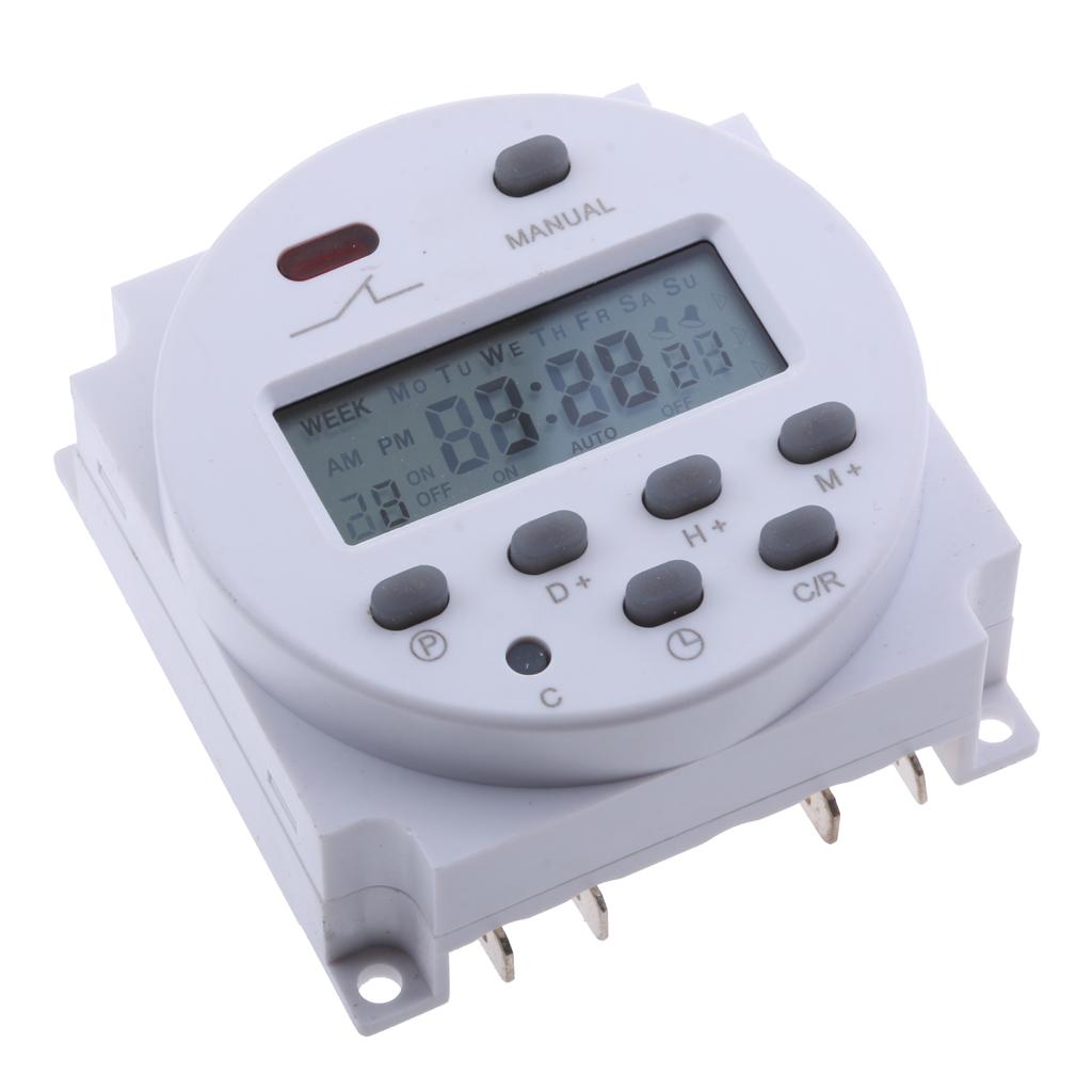 2xDC 12V Digital LCD Programmable Timer Relay Time of Weekly Electronic
