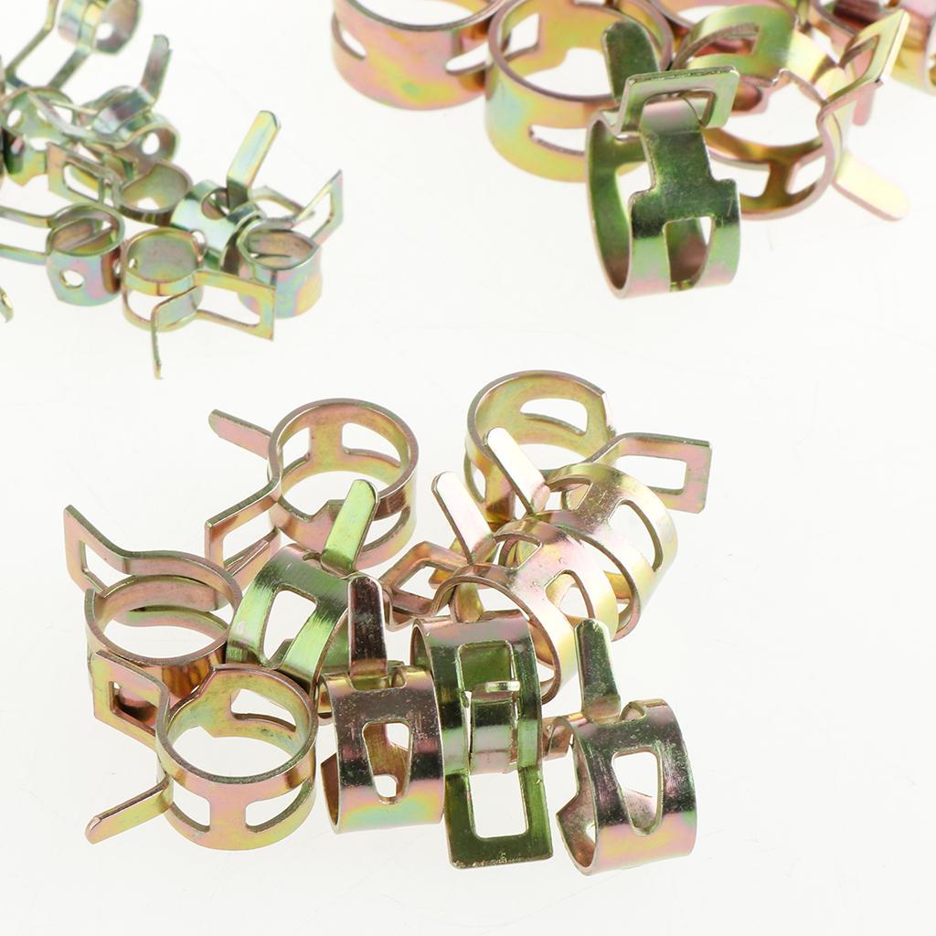 60Pcs Spring Band Type Hose Pipe Clamp Low Pressure Air Clip Clamp 6mm-15mm~