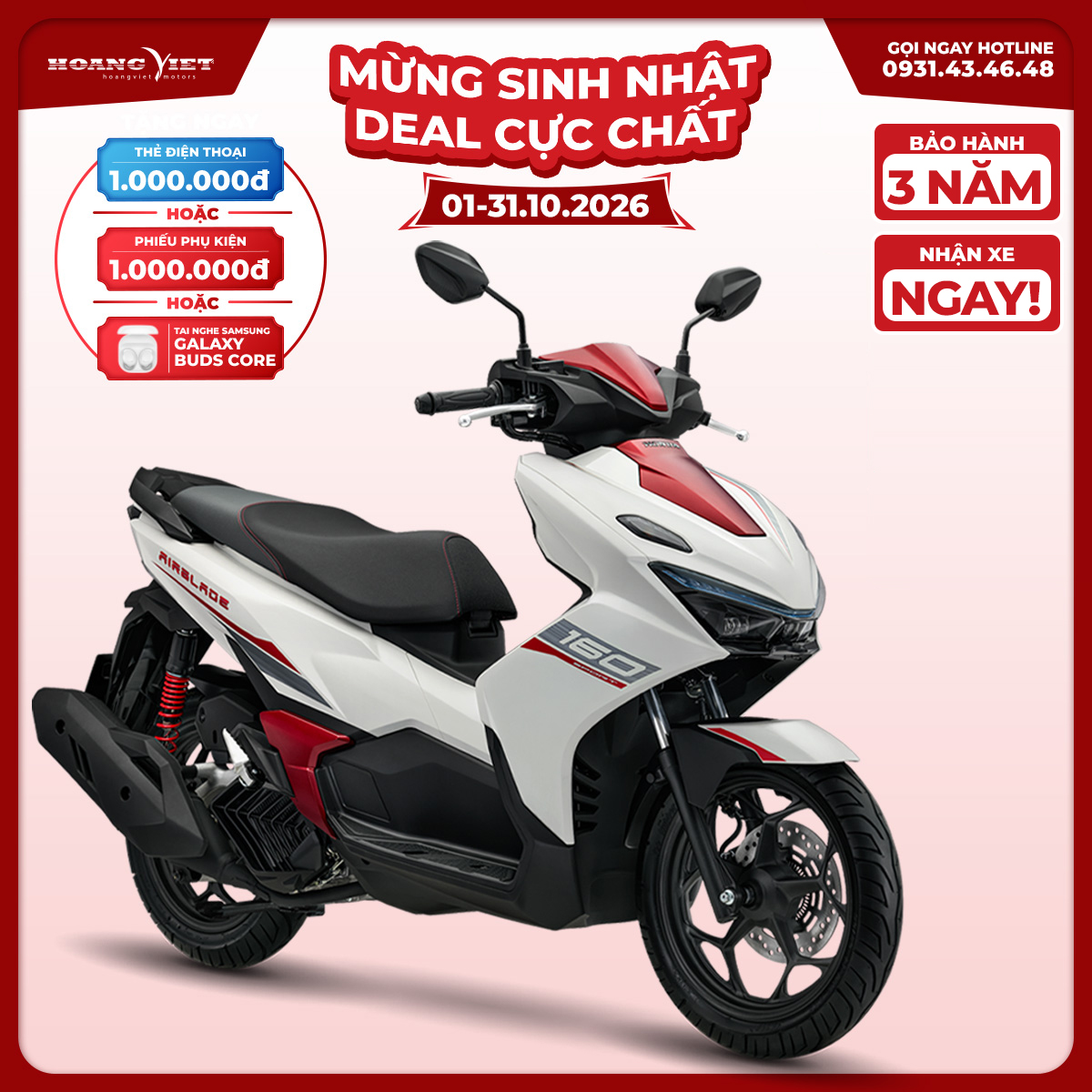 Xe máy Honda Air Blade 160cc 2026 - Phiên Bản Thể Thao
