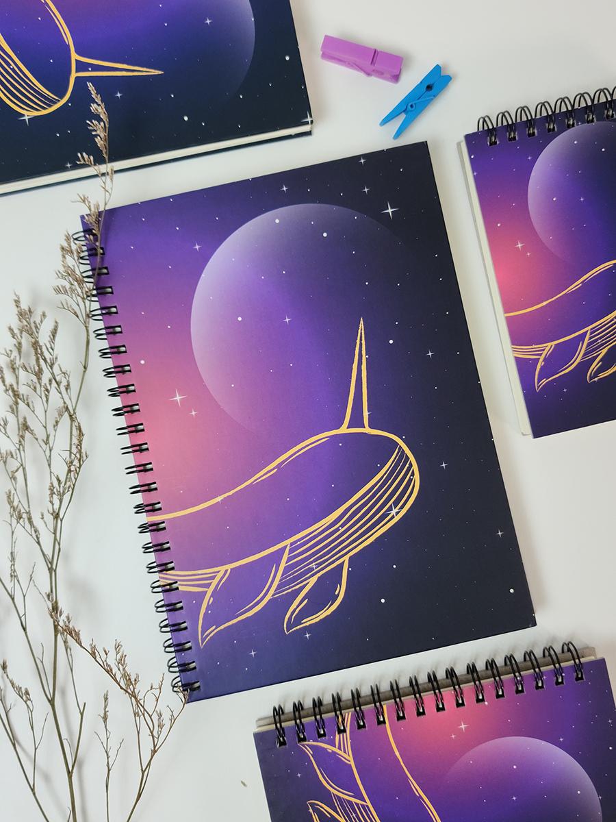 Sổ Lò Xo A5 - Kẻ Ngang 160 Trang 80gsm - The Whale - The Sun 02