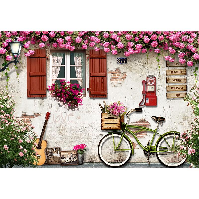 Tranh dán tường HD Tường hoa HUD0434 Kim sa