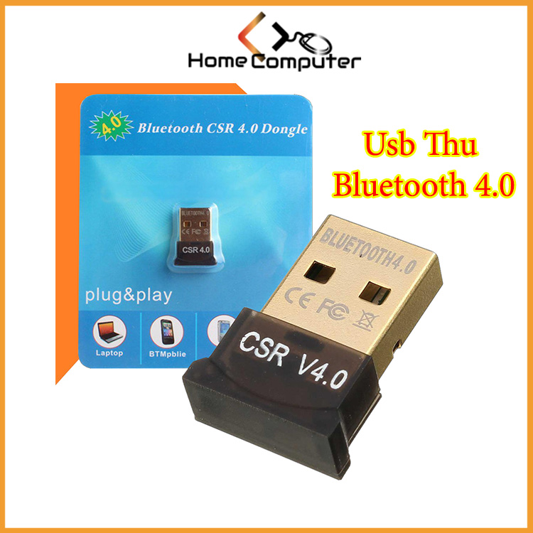 Usb Bluetooth, Usb Thu Blutooth 4.0 Không Dây Cho Pc Win 10 8 7 - Ổn Định, Gọn Nhẹ