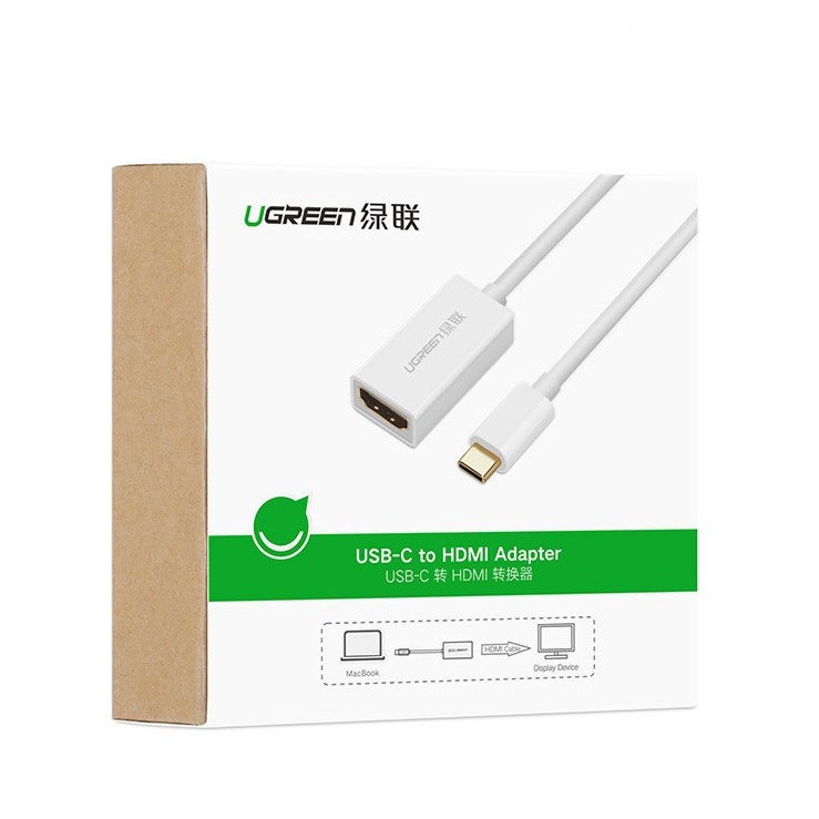 Cáp chuyển USB-C sang HDMI 4Kx2K@60Hz Ugreen 40273 Cao Cấp Chính Hãng (Vỏ nhựa ) hàng chính hãng ha