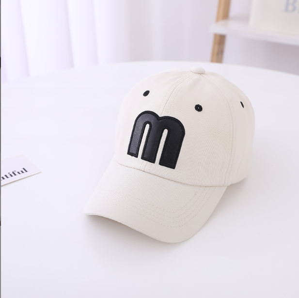 Mũ lưỡi trai họa tiết chữ M Chất Bông mềm mịn kiểu dáng hàn quốc cho bé 2 tuổi - 6 tuổi