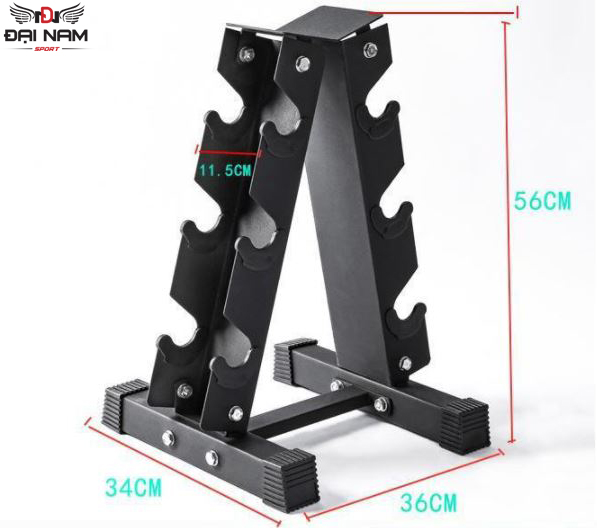 Giá Đỡ Tạ Chữ A 3 Tầng Chất Liệu Thép Sơn Tĩnh Điện Cao Cấp Đại Nam Sport