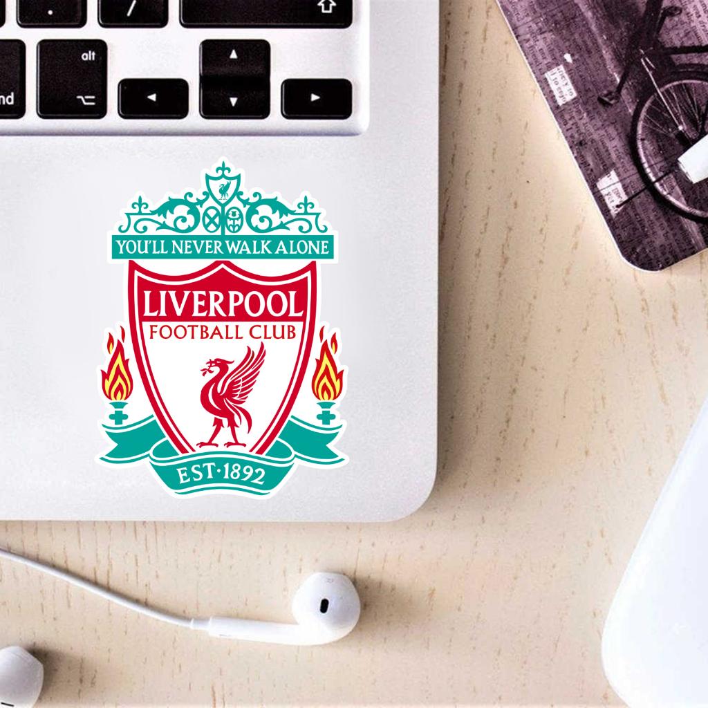 Combo 9 sticker logo decal CLB bóng đá  LIVERPOOL chất liệu chống nước dán laptop,mũ bảo hiểm - ANCHI PRINTING