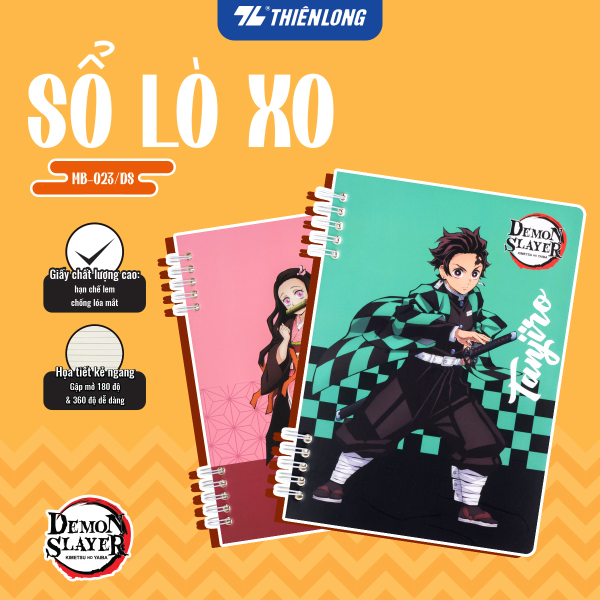 Bộ dụng cụ học tập nhân vật Demon Slayer Thiên Long - Kimetsu no Yaiba