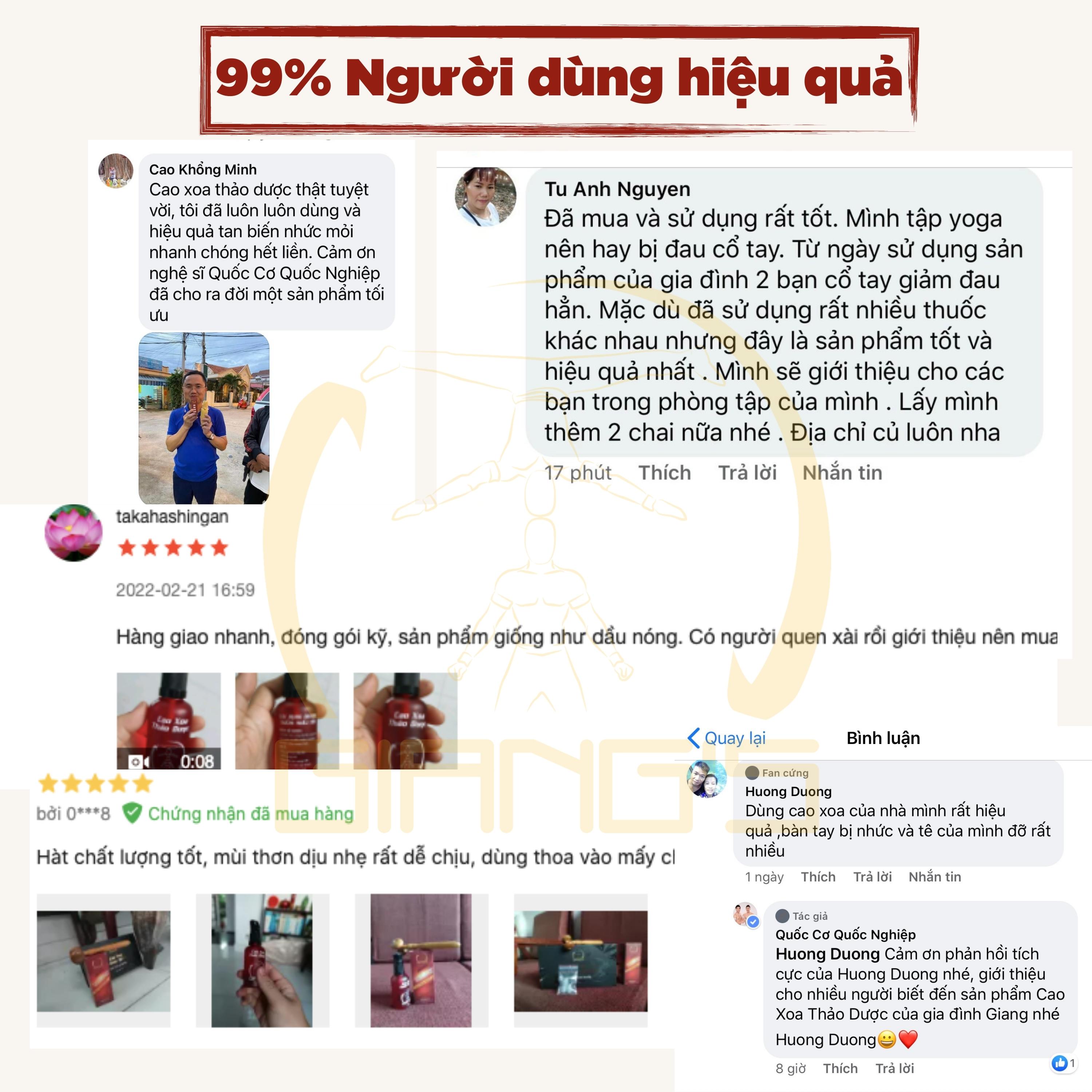 Cao xoa bóp thảo dược hỗ trợ cải thiện đau-nhức mỏi cực mạnh, Dầu xoa bóp gia truyền Quốc Cơ Quốc Nghiệp Thẩm Thấu Nhanh 50mL