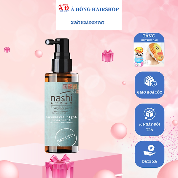 Tinh chất ngăn rụng và kích thích mọc tóc Nashi Argan Intensive Night Treatment Italy 100ml