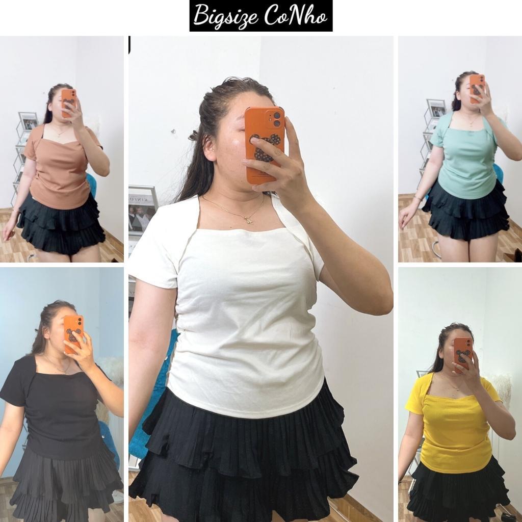 Áo thun croptop bigsize nữ tay ngắn form rộng từ 58kg-95kg A13