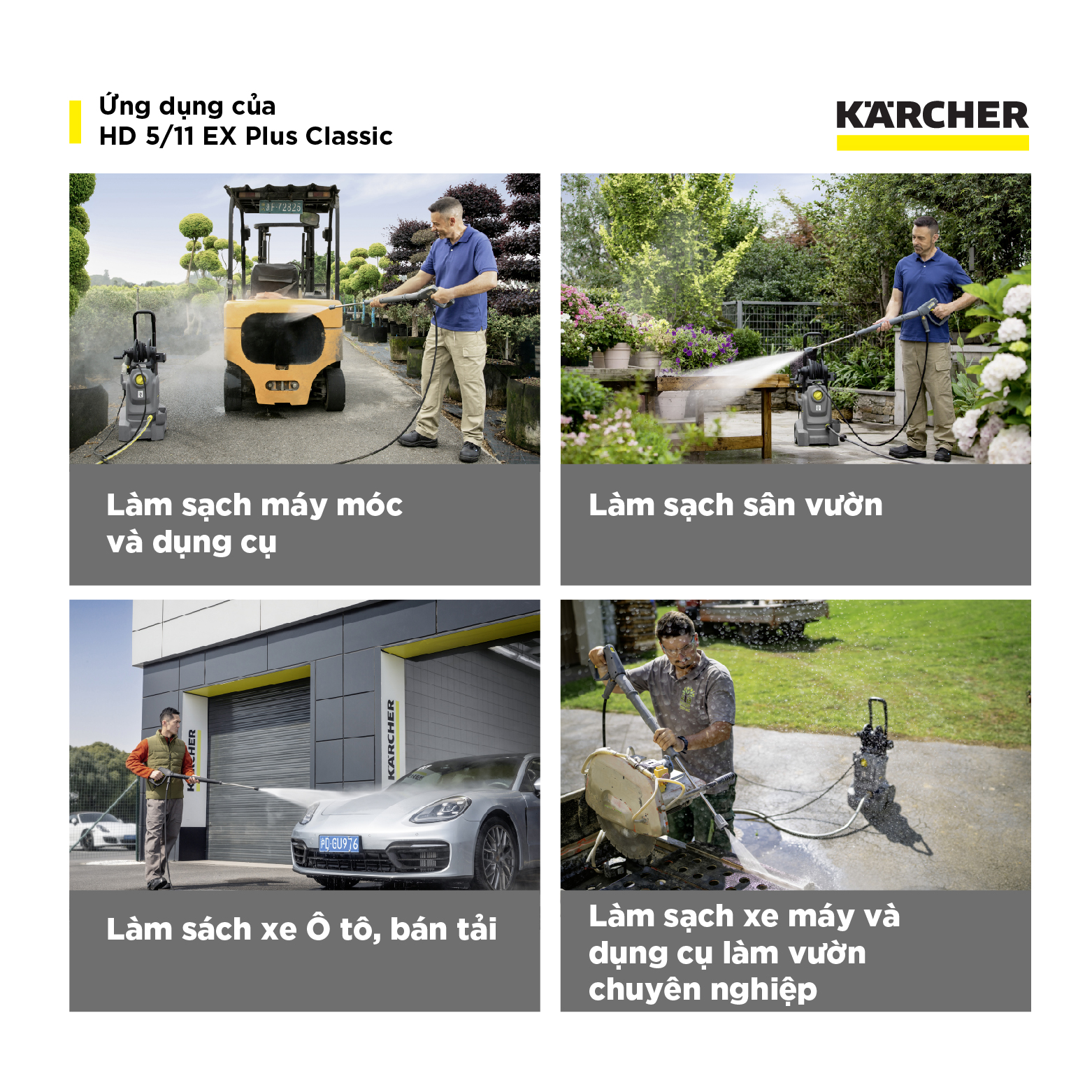 Máy phun rửa áp lực cao Karcher HD 5/11 EX Plus Classic - Hàng chính hãng