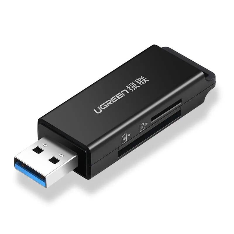 Ugreen UG40750CM104TK Màu Đen Đầu Đọc Thẻ Nhớ SD/TF USB 3.0 - HÀNG CHÍNH HÃNG