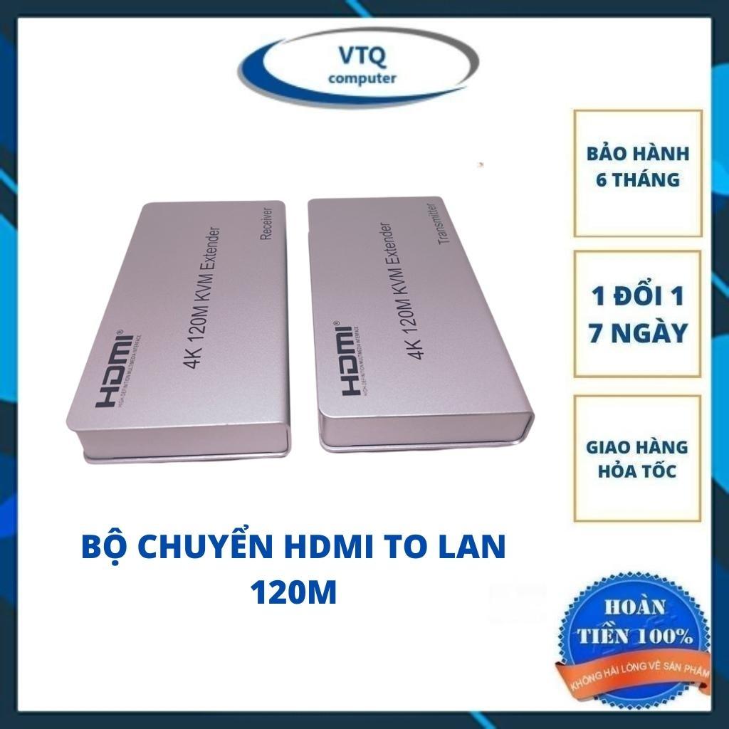 Bộ kéo dài HDMI qua Lan 120m có cổng USB hỗ trợ 4k, HDMI to LAN 120m 4K