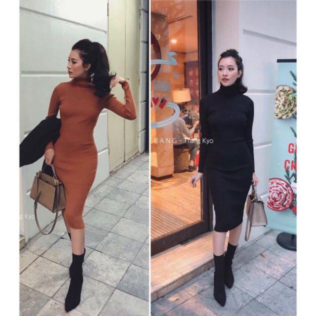 Váy len cao cổ chất đẹp