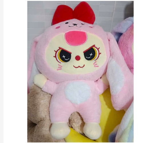 Gấu bông babythree đáng yêu - Size từ 35 đến 80cm -  BB3 gấu bông cute mắt nước, thú nhồi bông bé ba dễ thương có nơ đỏ