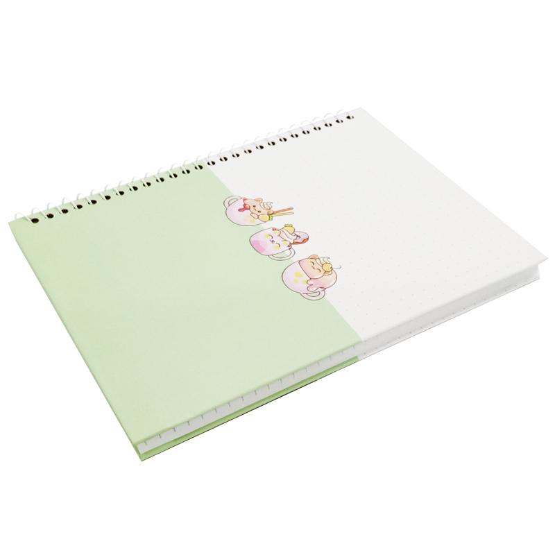 Sổ Lò Xo Teen Không Kẻ Có Chấm 80gsm - Cute Small - The Sun 01 - Màu Xanh Lá