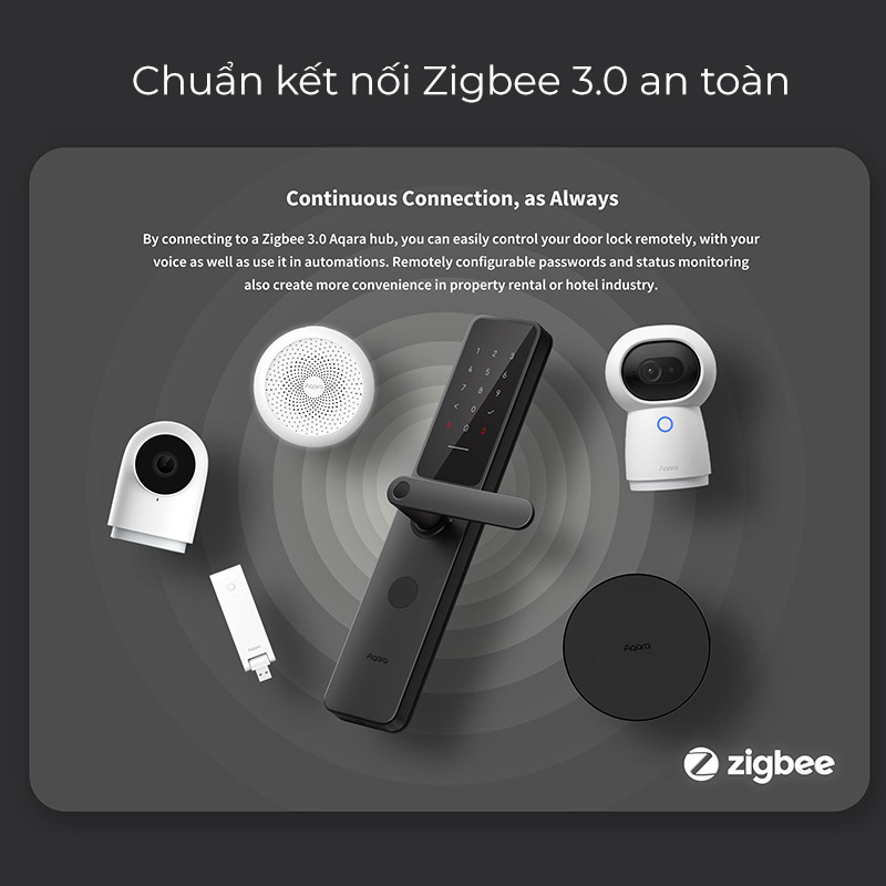 Khóa thông minh cao cấp Aqara A100 Zigbee mở khóa 9 cách, tích hợp Homekit, Homekey