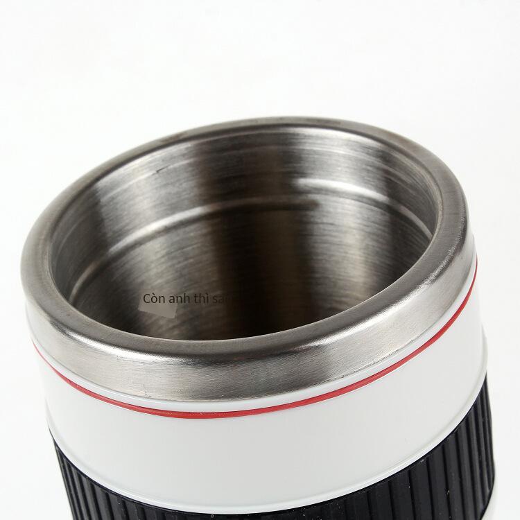 Giao hàng nhanh cốc nhỏ màu trắng thế hệ ống kính máy ảnh 70-200mm cốc cốc du lịch ngoài trời sáng tạo có thể in logo