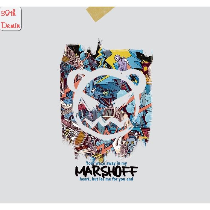 Áo nỉ NELLY graffiti MARSHOFF phong cách Hồng Kông sweater unisex Form rộng Free Size
