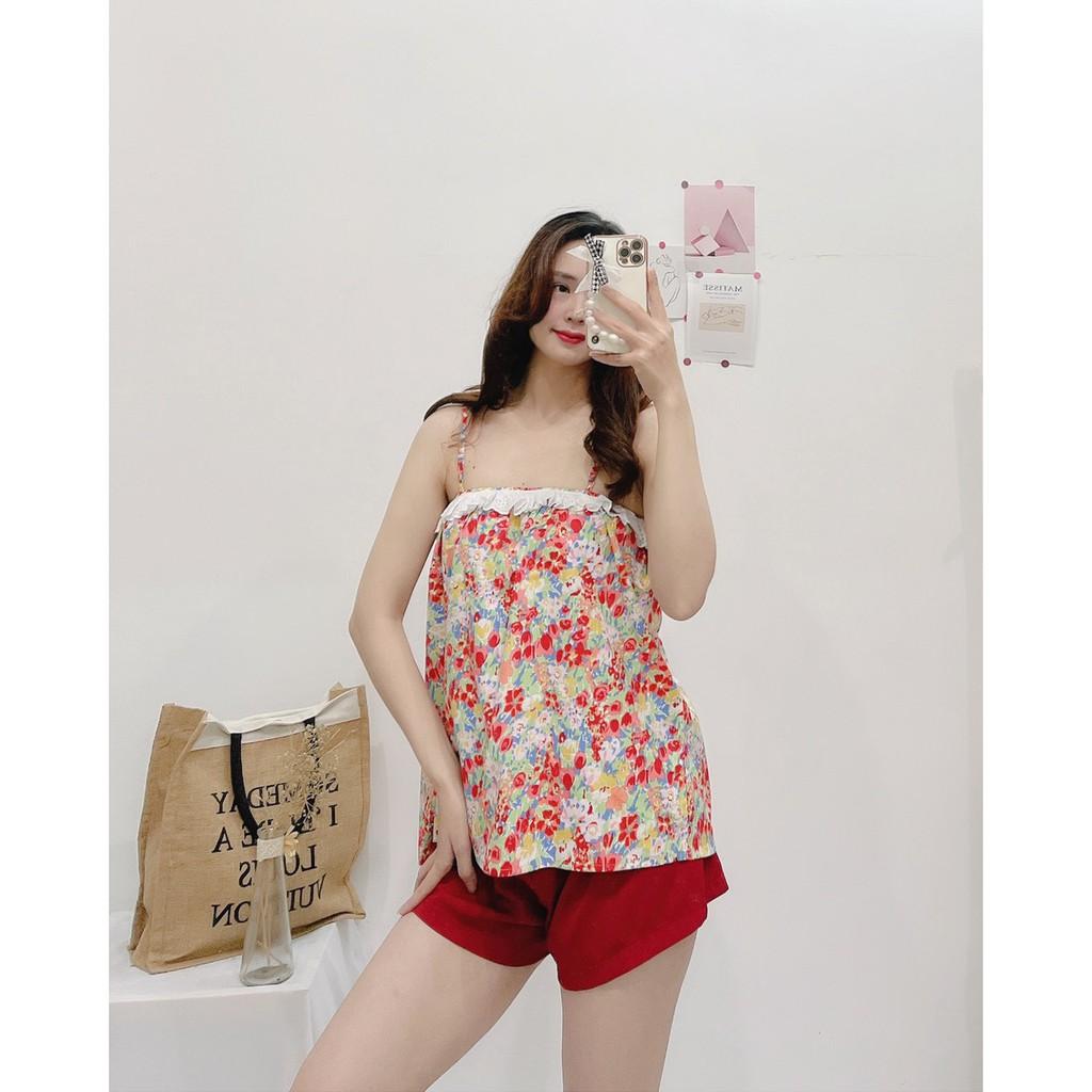 SET 2 DÂY HOA BÈO SUÔNG+ CHÂN QUẦN ĐÙI CÓ TÚI-hình thật shop chụp