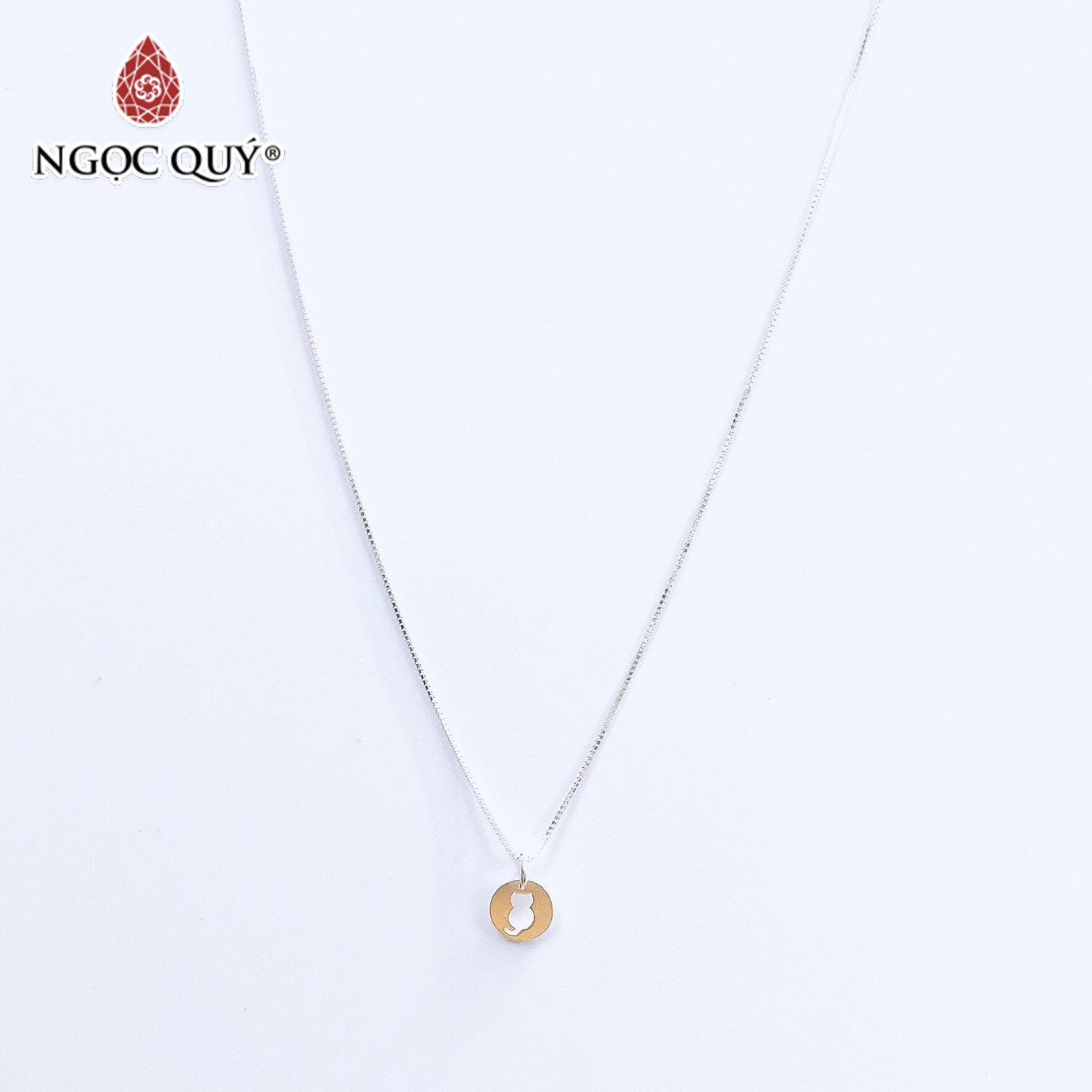 Dây chuyền bạc mặt con mèo - Ngọc Quý Gemstones